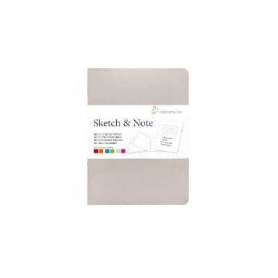 Sketch Note A6 Grey /Pink Bundle Blanco Natural Rugosidad Agradable de 125 gramos x20 hojas Hahnemühle
