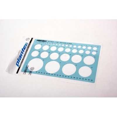 Plantillas fresada circulo 1-60mm. Plantec