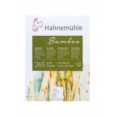 Block Multitécnica 24x32 cm Mixed Media 90% Bambú+10% Algodón Blanco Natural de 265 gramos x25 hojas Hahnemühle