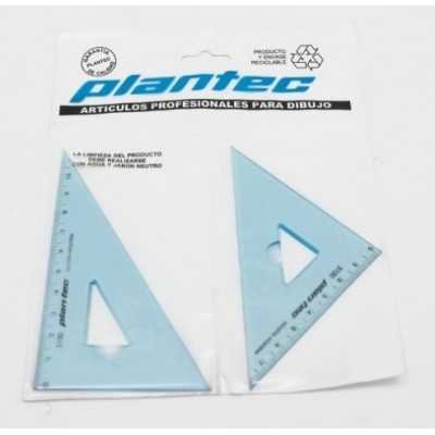 Set escuadras 2 x 12 cm Plantec
