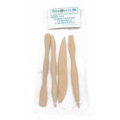 Juego estecas de madera x 4 Stassen