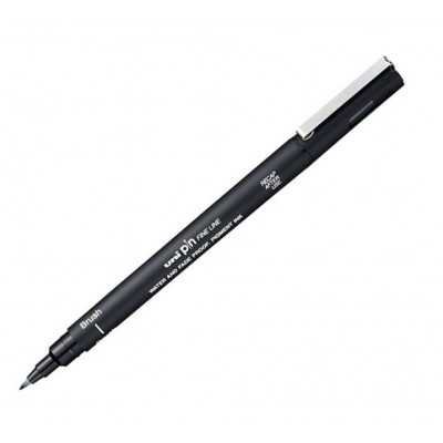 Marcador brush  0.8 mm Fine Line negro punta pincel Uni-Pin