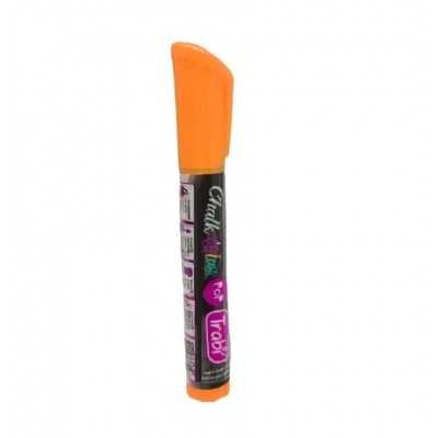 Marcador Chalk Glass 4-6 mm NARANJA FLUO doble punta Trabi
