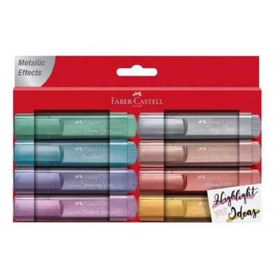 Resaltadores METALLIC EFFECTS  blister x8 colores Faber-Castell