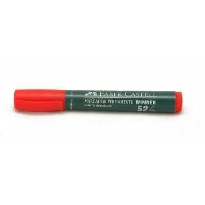 Marcador permanente punta redonda Winner 52 ROJO Faber-Castell