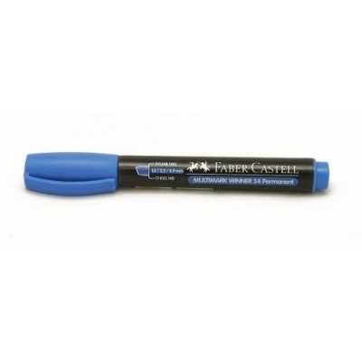 Marcador permanente punta biselada Winner 54 AZUL Faber-Castell