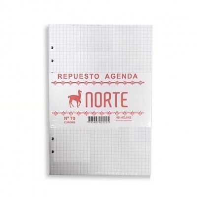 Repuestos Agenda Nº5 hojas cuadriculadas Norte