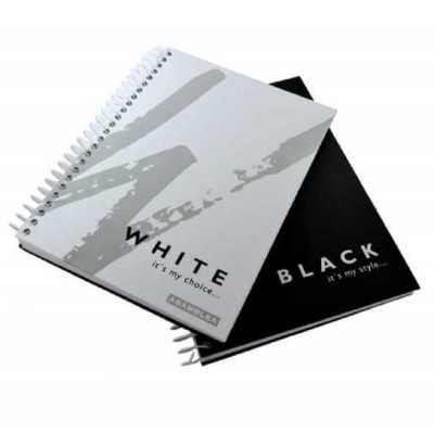 Cuaderno con espiral A4 tapa dura B&W x 80 hojas rayado Asamblea