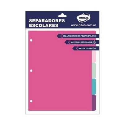 Separadores Plásticos Nº3 Pasteles de 5 posiciones Rideo