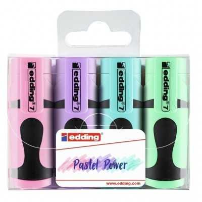 Set Mini Resaltador Art 7 PASTEL x4 unidades Edding