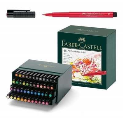 Set Marcador PITT Artist Pen B Estudio x48 Colores Faber-Castell