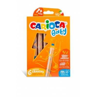 Crayones para bebé x 6 colores 3 en 1 Baby CARIOCA