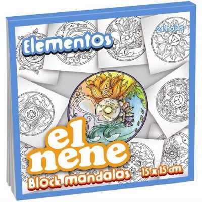 Papeles para Origami de 15x15 cm Mandalas x24 hojas El Nene