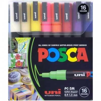 Set de marcadores PC-5M Posca x16 colores Uni