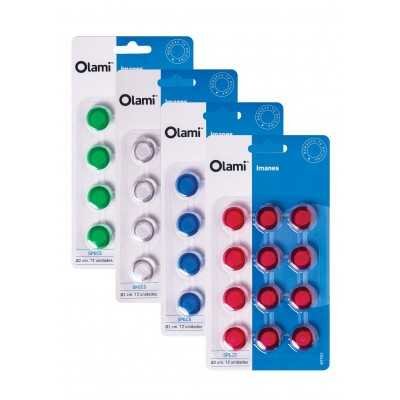 Imanes de 2 cms blister x 12 unidades Olami
