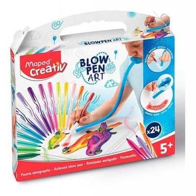 Set artístico "Blow Pen Art" 24 colores creativ Maped
