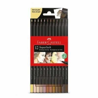 Lápices de color x 12 colores tonos piel Supersoft Faber Castell