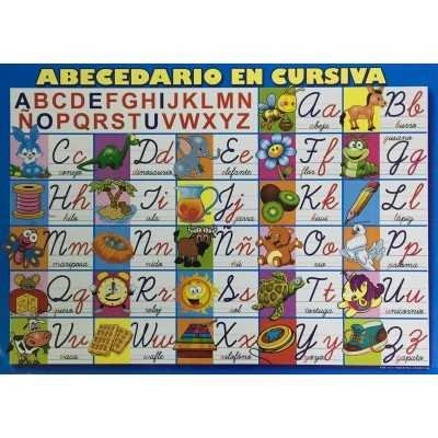 Laminas didácticas "ABECEDARIO EN CURSIVA" 50x70 cm