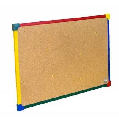 Pizarra de Corcho de 50x70 cm con Marco de Colores Fugi