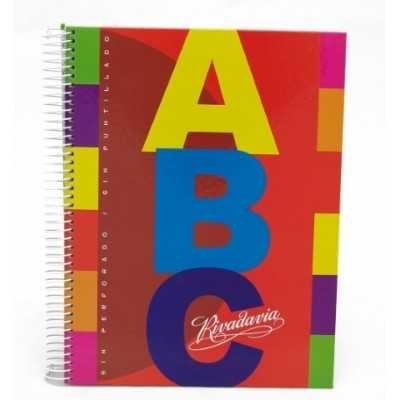 Cuaderno con espiral ABC 21 x 27 cm x 100 hojas rayado Rivadavia
