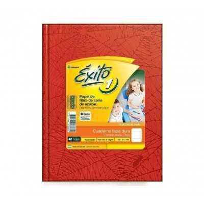 Cuaderno forrado tapa dura ROJO x48 hojas cuadriculado Éxito