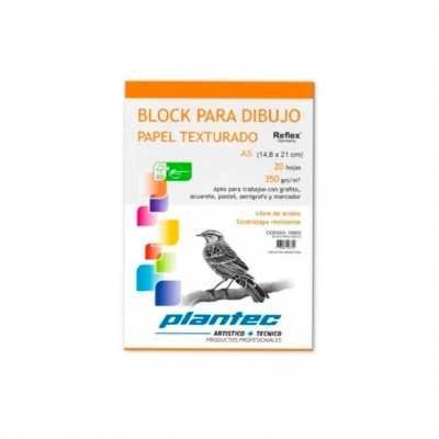 Block para Dibujo A5 de 350 gramos Blanco Texturado x20 hojas Plantec