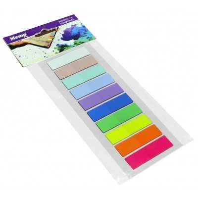 Señalador Banderita 10x44 mm x30 hojas PASTEL+NEON blister x10 Memo Fix