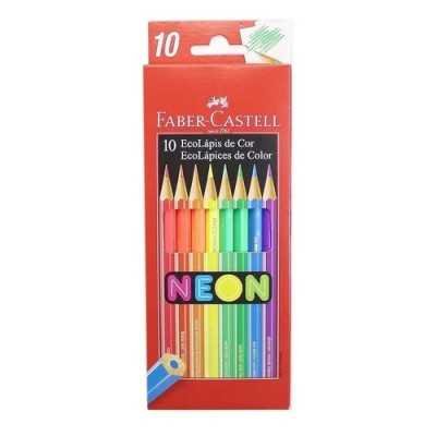 Lapices de color largos NEON x10 unidades Faber-Castell