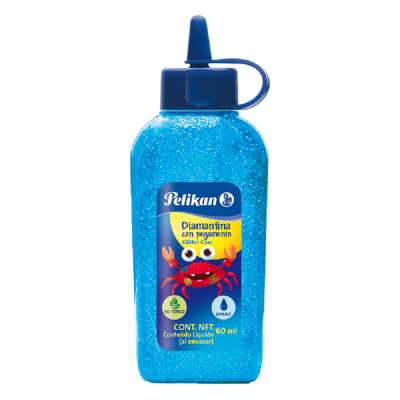 Adhesivo glitter x60 ml CELESTE CLARO Pelikan