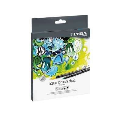 Set Marcador Acuarelable Aqua Brush Duo x12 colores Lyra