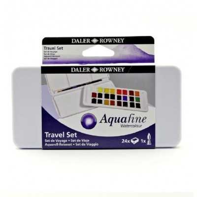 Set de Acuarelas Aquafine Inglés x24 Colores en Lata Daler Rowney