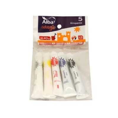Tempera Albamagic de 8 cc Colores surtidos blister x5 unidades Alba