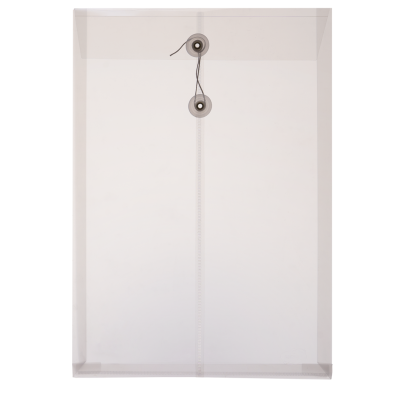 Sobre Plástico A4 vertical transparente con hilo Rideo