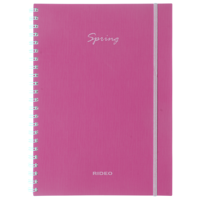 Cuaderno A4 Spring con elástico x 120 hojas cuadriculadas Rideo