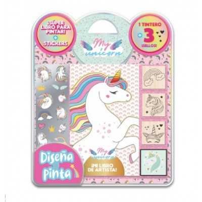 Blister de sellos Unicornios Vertice