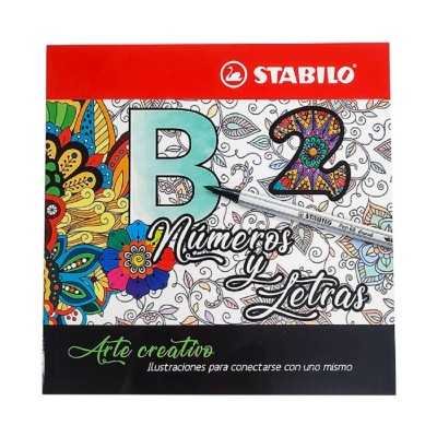 Libro de Arte Creativo Numeros y Letras Stabilo