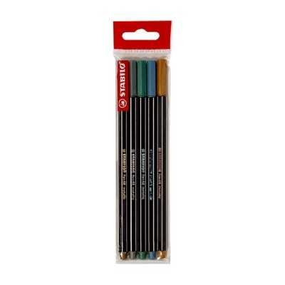 Set de Marcadores Pen 68 Metallic x5 Colores Metalizados Stabilo