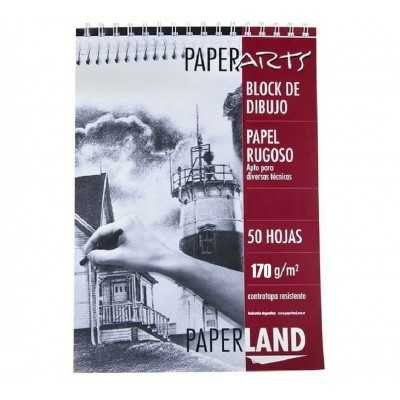 Block Paperarts A4 de 170 gramos Rugoso para boceto con Espiral Paperland