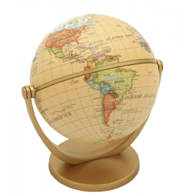 Globo Terráqueo multigiro de 10cm Antiguo base plástica Gloter