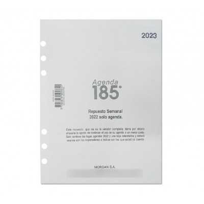 Repuesto Agenda Semanal Nº8 185 solo cuerpo Morgan