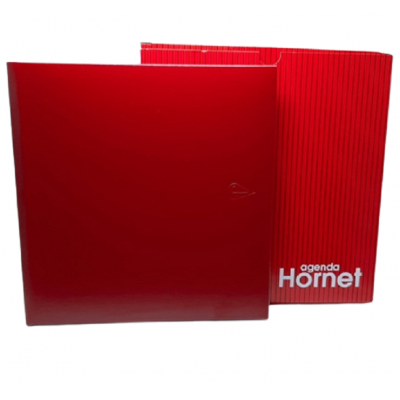 Agenda Semanal Hornet rojo sin canto dorado indice fijo Morgan