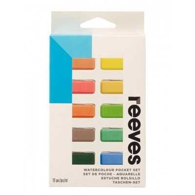 Set acuarela pocket x12 pastillas +1 pincel Reeves