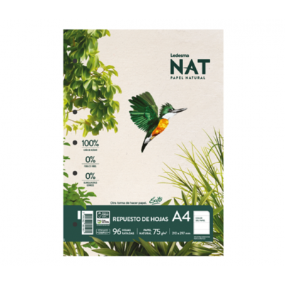Repuesto A4 NAT x96 hojas rayado Éxito Ledesma