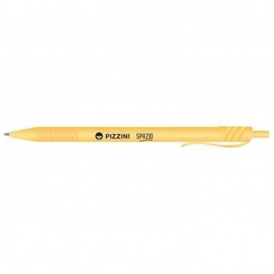 Boligrafo retráctil tinta azul Spazio cuerpo amarillo pastel Pizzini