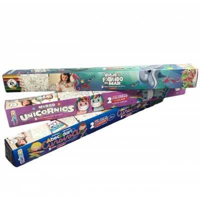 Lamina doble para colorear y pintar "OFICIOS Y PROFESIONES" Uniesco.