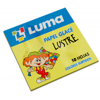 Papel glace lustre x 10 hojas Luma