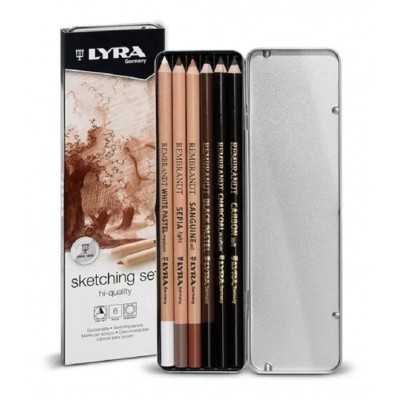 Set de lápices de Dibujo Sketching x6 Piezas  Lyra