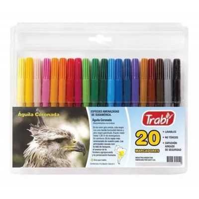 Marcadores Junior x 20 unidades en blister Trabi