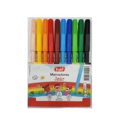 Marcadores Junior x 10 unidades en blister Trabi