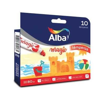 Tempera Albamagic x 8 cc estuche surtido x10 Alba